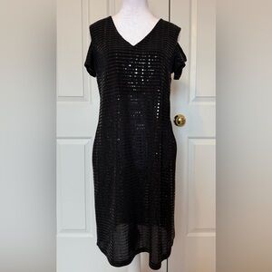 Clara Sun Woo Black Sequin Dress